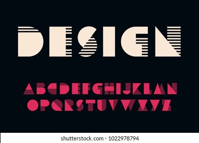 Geometric technology font Modern design letters and numbers Vector logo