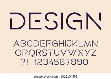 Geometric Technology Font Modern Sport Design 