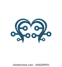 geometric and technology logo template