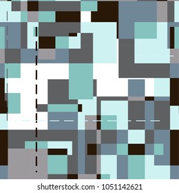 Geometric technology seamless vector pattern.