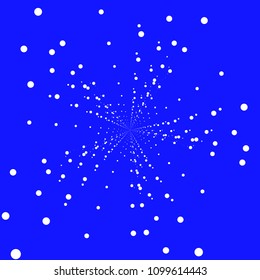 Geometric technology vector background with Star Warp or Hyperspace. Abstract monochrome trail. Vector illustration.