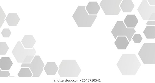 Geometric technology white hexagon background. Abstract vector illustration Science technology and medical concept hexagon on transparent background. - Powered by Shutterstock - Get 15% off with code: PIKWIZARD15