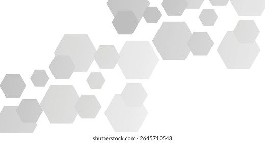 Geometric technology white hexagon background. Abstract vector illustration Science technology and medical concept hexagon on transparent background. - Powered by Shutterstock - Get 15% off with code: PIKWIZARD15