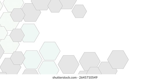 Geometric technology white hexagon background. Abstract vector illustration Science technology and medical concept hexagon on transparent background. - Powered by Shutterstock - Get 15% off with code: PIKWIZARD15