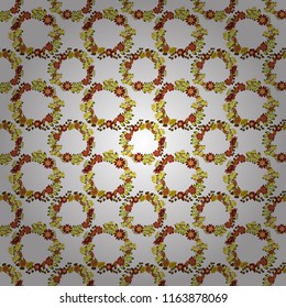 Geometric template. Abstract orange, brown and red seamless pattern with mesh of squares. Cute mosaic.