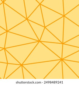 Fondo de Plantilla geométrica. Color ámbar. Grandes triángulos de tamaño. Líneas de peso ligero. Patrón repetible. Ilustración vectorial de baldosas sin costuras.