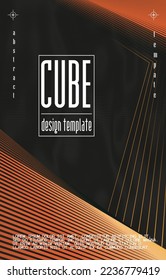 Geometric template background. Cover design