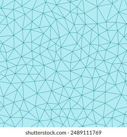 Geometrische Vorlage Hintergrund. Cyan-Farbe. Kleine Dreiecke. Gewicht der dünnen Linien. Wiederholbares Muster. Nahtlose kachelbare Vektorillustration.