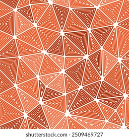 Geometric template background. Large triangle size. Multiple repeated inner triangles. Mono tone style. Repeatable pattern. Modern vector tiles. Seamless vector illustration.