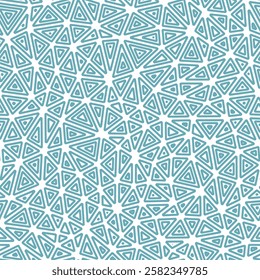 Geometric template background. Multiple repeated inner triangles. Compact triangles size. Solid Color style. Seamless pattern. Modern vector tiles. Elegant vector illustration.