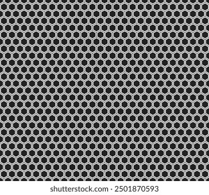 Geometric template background. Simple hexagon pattern with inner solid cells. Hexagon shapes. Seamless tileable vector illustration.