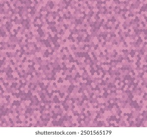 Geometric template background. Stacked hexagon bold mosaic cell. Pink color tones. Small hexagon geometric shapes. Seamless pattern. Tileable vector illustration.