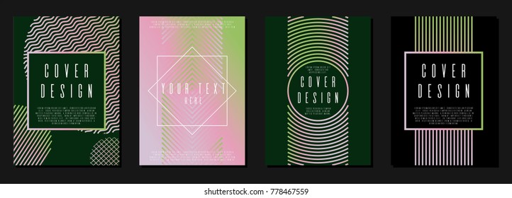 Geometric template design for your business. Template in A4.  Can be used for poster, brochure, magazine, card, book, flyer, banner, anniversary. Trendy corporate style.