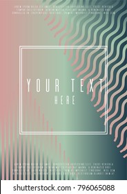 Geometric template design for your business. Set of sheets A4.  Can be used for poster, brochure, magazine, card, book, flyer, banner, anniversary
 Trendy corporate style.
