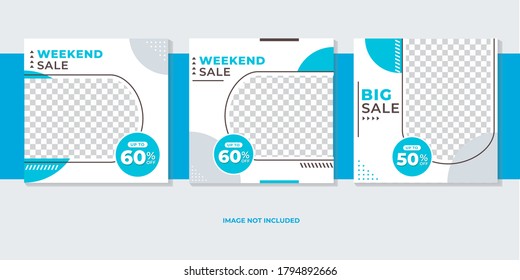 Geometric Template For Social Media And Posts, Vector Illustration. Design Backgrounds For Social Network