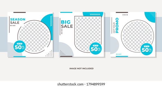 Geometric Template For Social Media And Posts, Vector Illustration. Design Backgrounds For Social Network