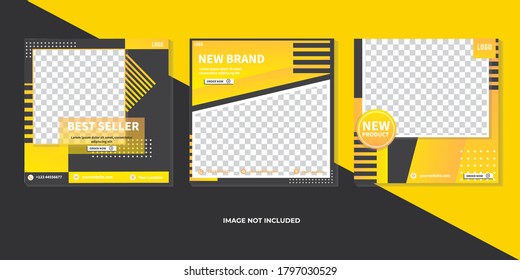 Geometric Template For Social Media And Posts, Vector Illustration. Design Backgrounds For Social Network
