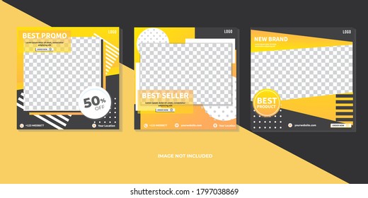 Geometric Template For Social Media And Posts, Vector Illustration. Design Backgrounds For Social Network
