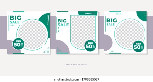 Geometric Template For Social Media And Posts, Vector Illustration. Design Backgrounds For Social Network