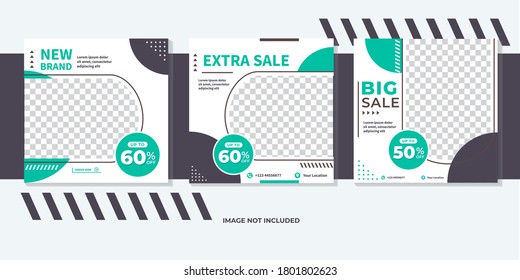 Geometric Template For Social Media And Posts, Vector Illustration. Design Backgrounds For Social Network
