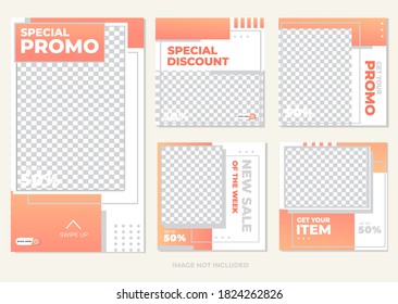 Geometric Template For Social Media And Posts, Vector Illustration. Design Backgrounds For Social Network
