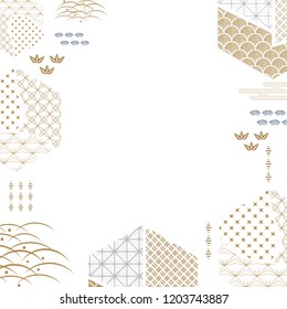 Geometrische Vektorillustration der Vorlage. japanischer Musterhintergrund. 