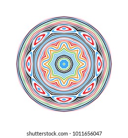 Geometric template vector ornamental symbol. Mandala. Stylized floral pattern