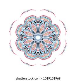 Geometric template vector ornamental symbol. Mandala. Stylized floral pattern