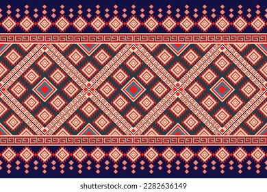 Geometric textile Asian ethnic seamless pattern. Western Asian, Saudi Arabian, Turkish, Jordan style. Design for throw pillows, home decor, fabric, carpet, rug, clothing, wallpaper, wrapping.