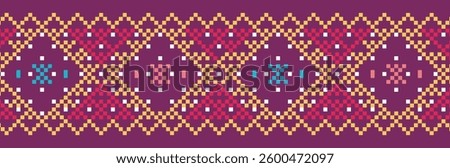 Geometric Textile Pattern with Ethnic Design Tenun Ulos - Tenun Ulos - Indonesia