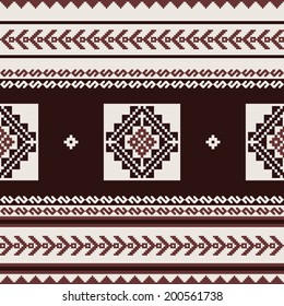 Geometric textile pattern in ethnic style