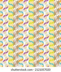 Geometric textile pattern. Fashion pattern work prepared for clothes. Pattern work with trend colors. Fashion pattern and illustration work.