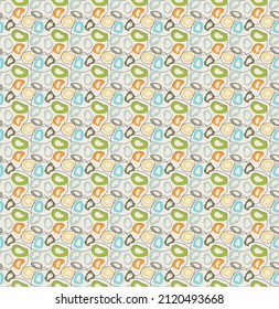 Geometric textile pattern. Pattern work with trend colors. Fashion pattern and illustration work.