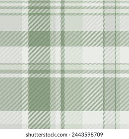 Geometric textile vector seamless, crease check pattern plaid. Silk texture tartan background fabric in white and pastel color.