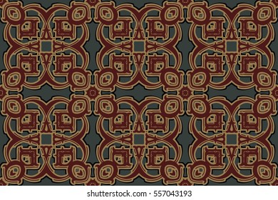 The geometric texture. Abstract geometric ornaments Baroque, Renaissance Vector illustration. Pattern for textile, print or web design.