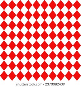 Geometric texture Argyle diamond-shaped texture pattern vector on white red background,seamless pattern design for decorating, wallpaper, wrapping paper, fabric, backdrop and etc.