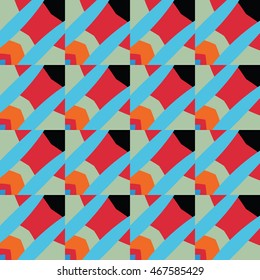 The geometric texture. Boho-chic fashion. Abstract geometric ornaments. Vector illustration. Pattern for textile, print or web design.