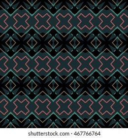 The geometric texture. Boho-chic fashion. Abstract geometric backdrop. Vector illustration. Pattern for textile, pattern fills, web page background, surface textures.