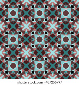 The geometric texture. Boho-chic fashion. Abstract geometric ornaments. Vector illustration. Pattern for textile, print or web design.