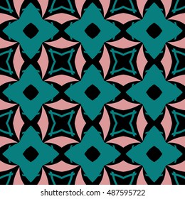 The geometric texture. Boho-chic fashion. Abstract geometric ornaments. Vector illustration. Pattern for textile, print or web design.