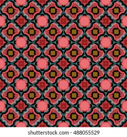 The geometric texture. Boho-chic fashion. Abstract geometric ornaments. Vector illustration. Pattern for textile, print or web design.