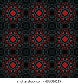 The geometric texture. Boho-chic fashion. Abstract geometric ornaments. Vector illustration. Pattern for textile, print or web design.