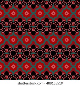 The geometric texture. Boho-chic fashion. Abstract geometric ornaments. Vector illustration. Pattern for textile, print or web design.