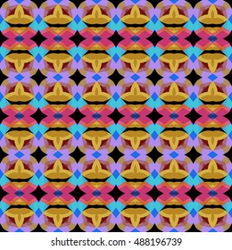 A geometric texture. Boho-chic fashion. Abstract geometric ornaments. Vector illustration. Pattern for textile, print or web design.