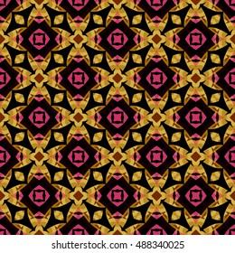 The geometric texture. Boho-chic fashion. Abstract geometric ornaments. Vector illustration. Pattern for textile, print or web design.