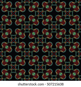 The geometric texture. Boho-chic fashion. Abstract geometric ornaments. Vector illustration. Pattern for textile, print or web design.