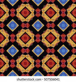 The geometric texture. Boho-chic fashion. Abstract geometric ornaments. Vector illustration. Pattern for textile, print or web design.