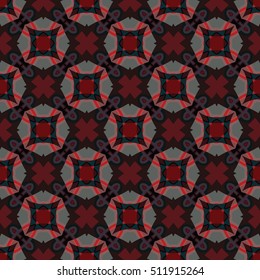 The geometric texture. Boho-chic fashion. Abstract geometric ornaments. Vector illustration. Pattern for textile, print or web design.
