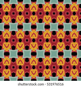 The geometric texture. Boho-chic fashion. Abstract geometric backdrop. Vector illustration. Pattern for textile, web page background, surface textures.