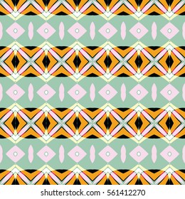 The geometric texture. Boho-chic fashion. Abstract geometric ornaments. Vector illustration. Pattern for textile, print or web design.